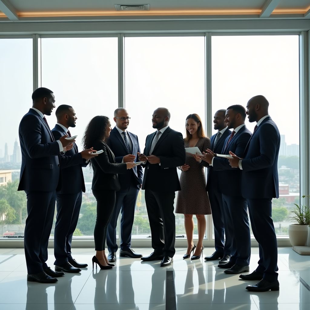 FLOXENTRA team members in Ghana office